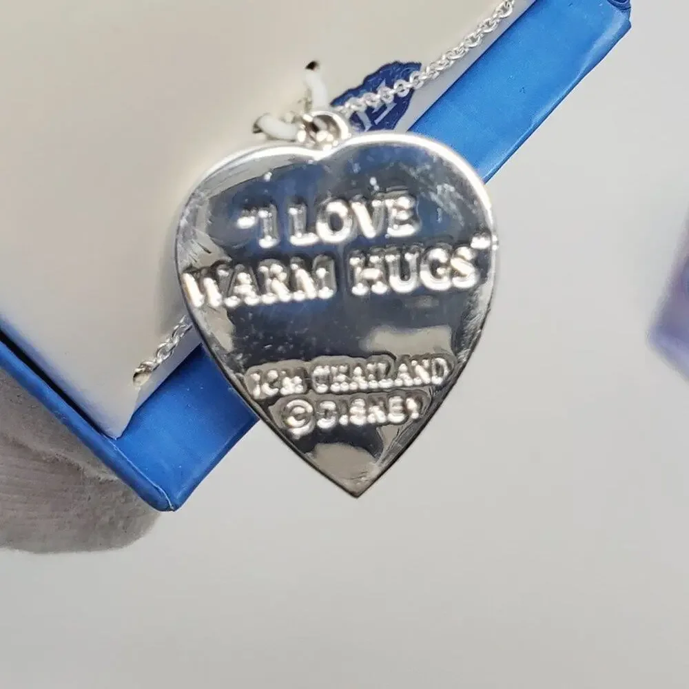 Disney Frozen Olaf Fine Silver Plated Necklace Pendant NIP